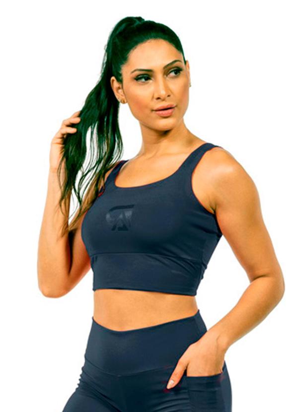 Cropped Power Feminino Cinza