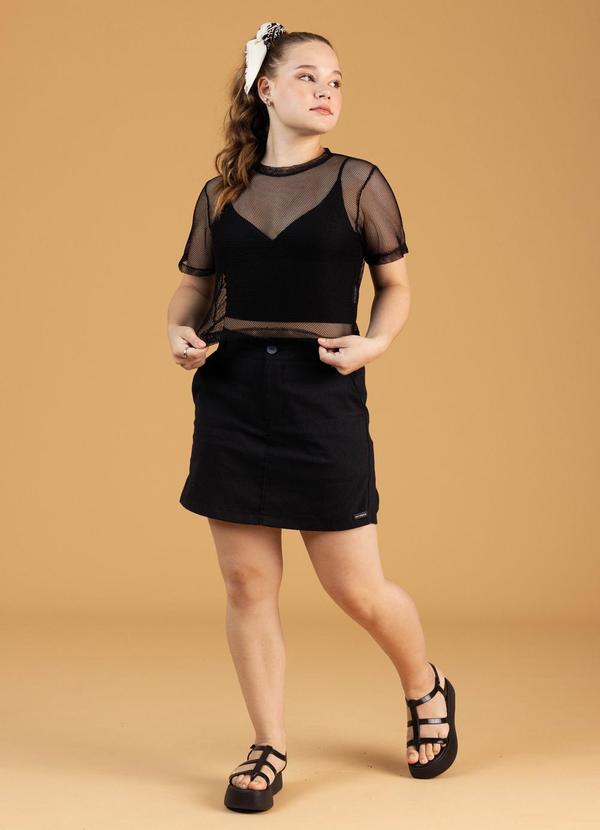 Cropped Teen Feminino Preto