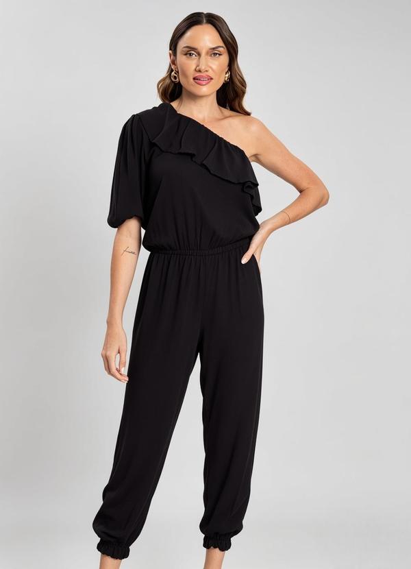 Macacão Viscose Feminino Preto