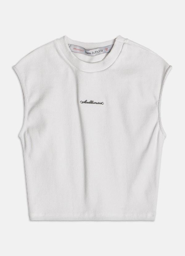 Top de Ribana com Placa Metal Off White