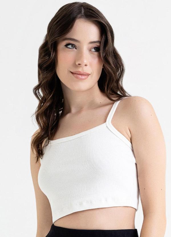 Top em Ribana Básico Off White