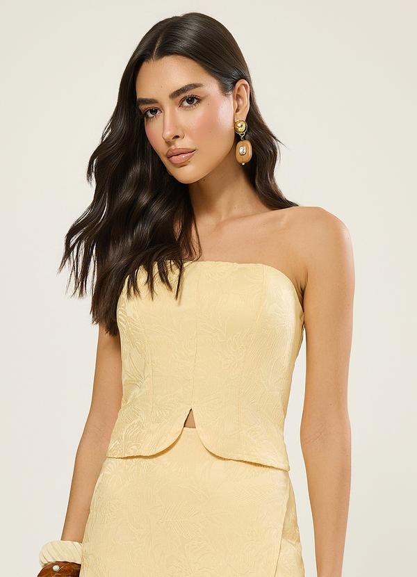 Top Jacquard Amarelo Vanilla