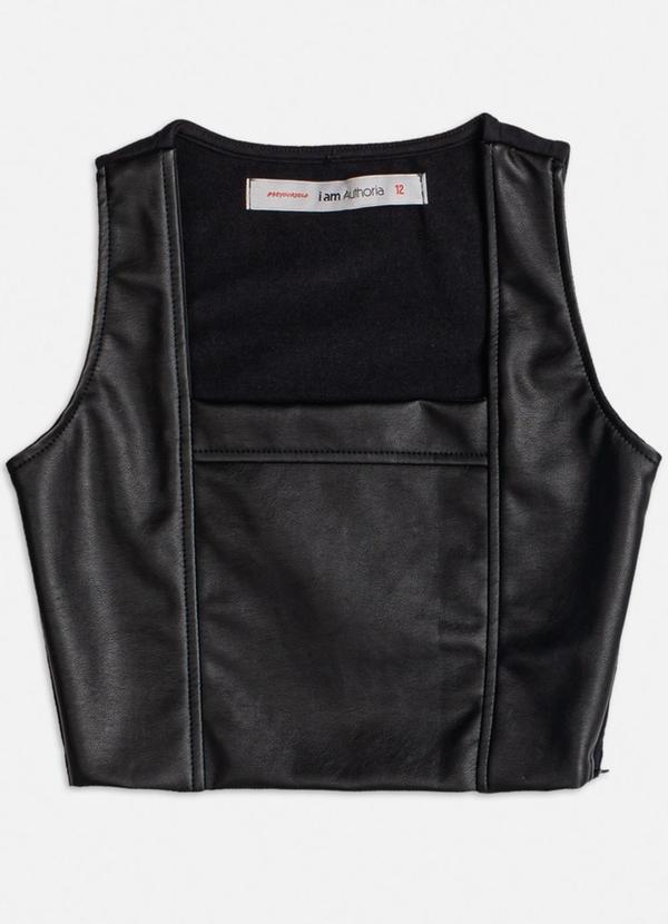 Vista 2 Top Preto Fake Leather Preto Authoria Authoria