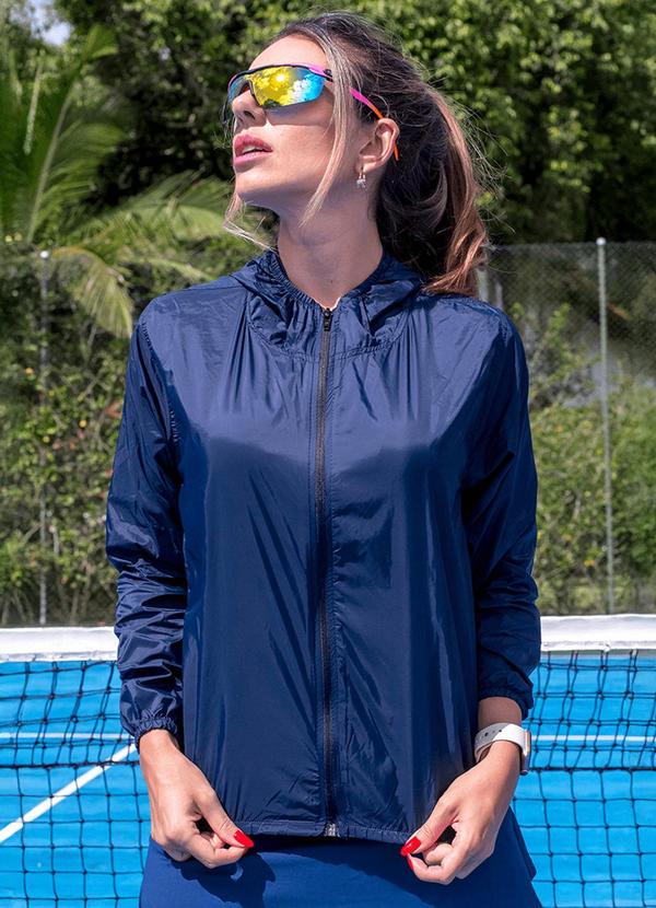 Corta Vento Feminina Impermeável Marinho