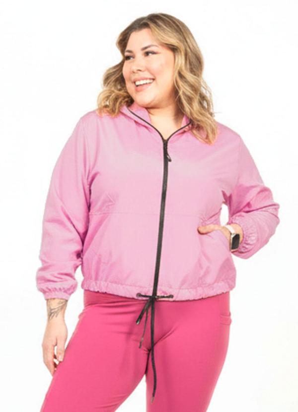 Corta Vento Plus Size Rosa