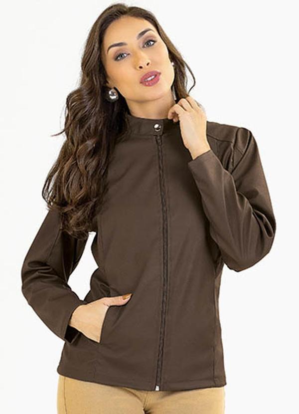 Vista 2 Jaqueta Adulto em Courino Marrom Soft Bonni Soft Bonni