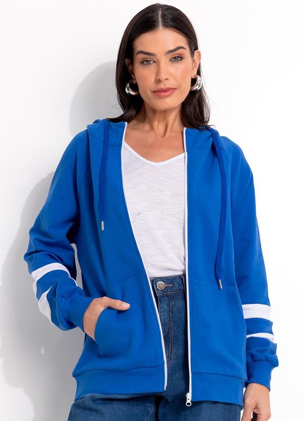 Jaqueta Azul em Molecotton