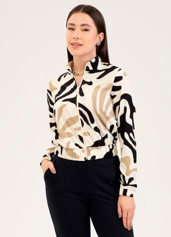 Jaqueta em Viscose Off White