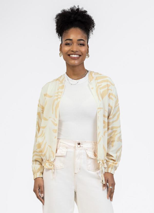 Jaqueta em Viscose Off White