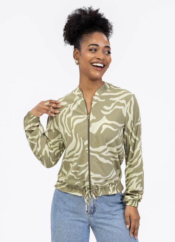 Jaqueta em Viscose Verde