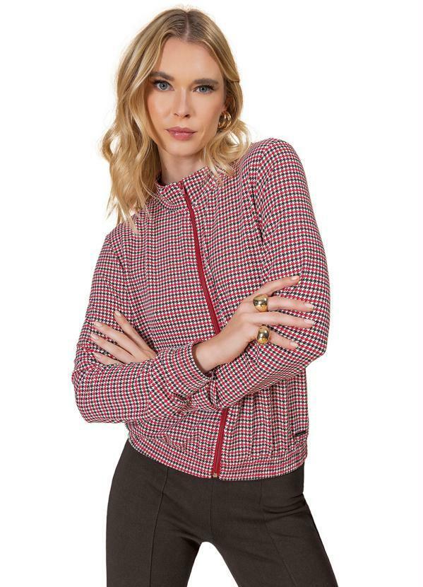 Jaqueta Estampada Feminina Vermelho