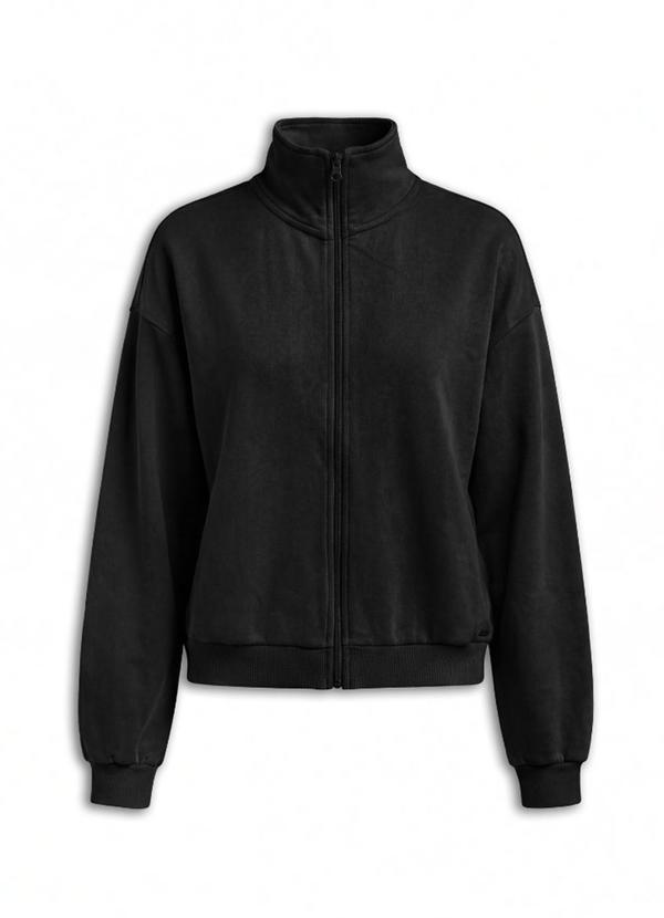 Jaqueta Feminina Moletom Collab e Brandili Preto
