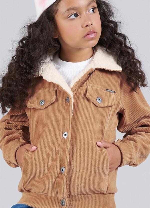 Vista 2 Jaqueta Infantil Menina Cotelê Bege Soft Bonni Soft Bonni
