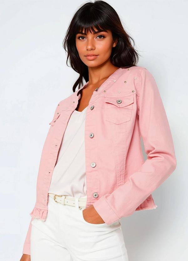 Jaqueta Rosa Claro em