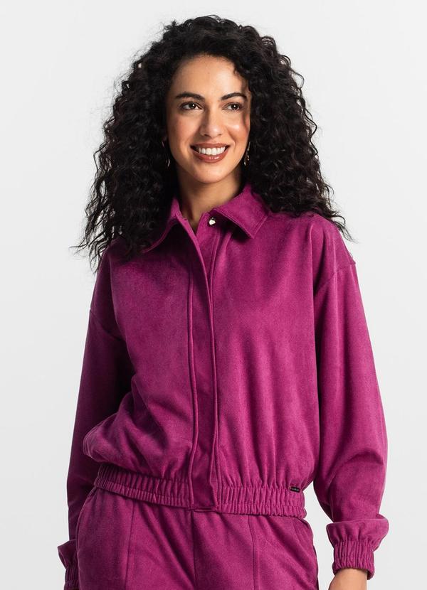 Jaqueta Suede Feminina Roxo