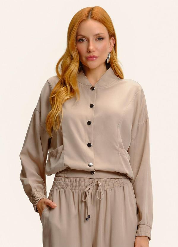 Jaqueta Tencel Twill Feminina Marrom