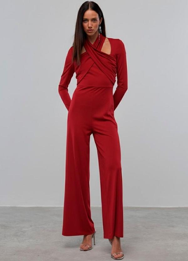 Vista 2 Macacao de Malha Vermelho Carlota Costa Carlota Costa