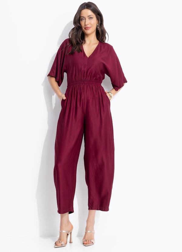 Macacão em Viscose Vermelho
