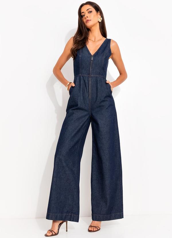Vista 2 Macacão Jeans Azul Colcci Colcci