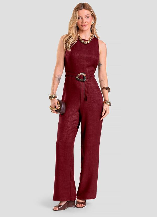Macacão Longo Feminino Vermelho