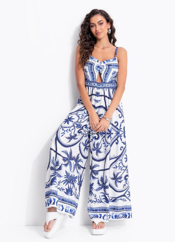 Macacão Longo Lenço Maravilha Off White