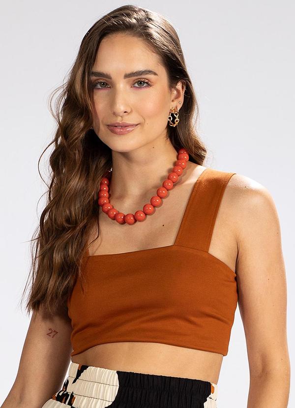 Top em Viscose Caramelo