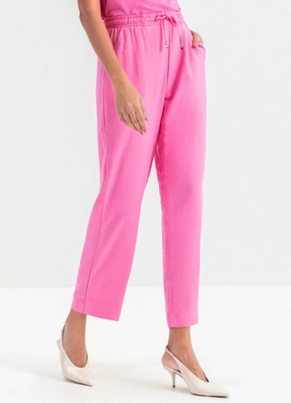 Vista 2 Calça de Viscose Feminino Rosa Essendi Essendi