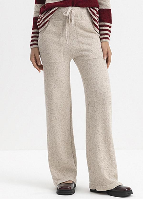 Calça Feminina em Tricot Natural