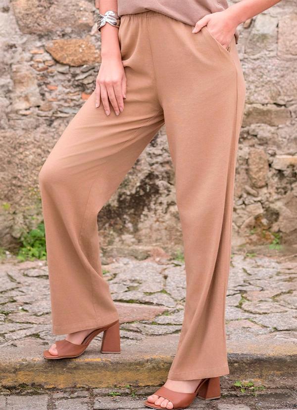 Calça Feminina Linho Marrom