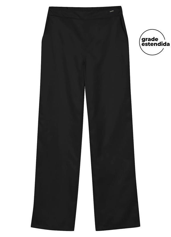 Calça Feminina Reta com Bolsos Preto