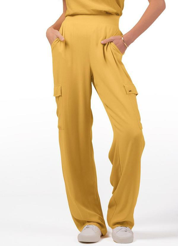 Calça Feminino Adulto Amarelo