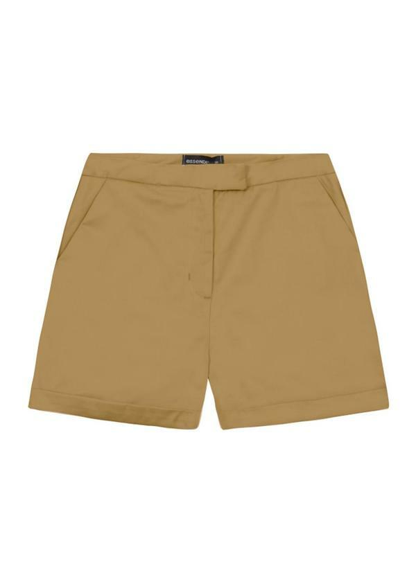 Shorts Feminino em Alfaiataria Bege