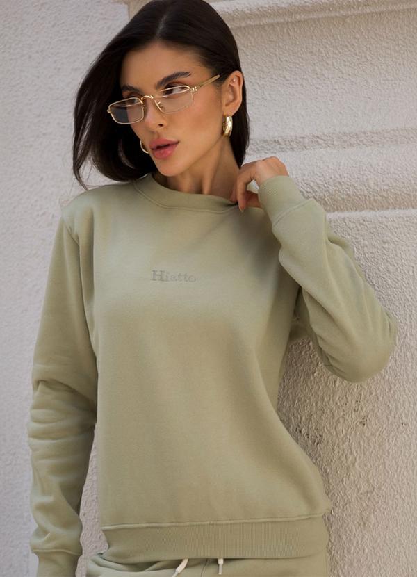Blusa de Moletom Feminina Tradicional Verde