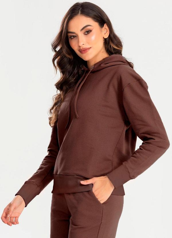 Blusa Moletom Oversized Kally Marrom