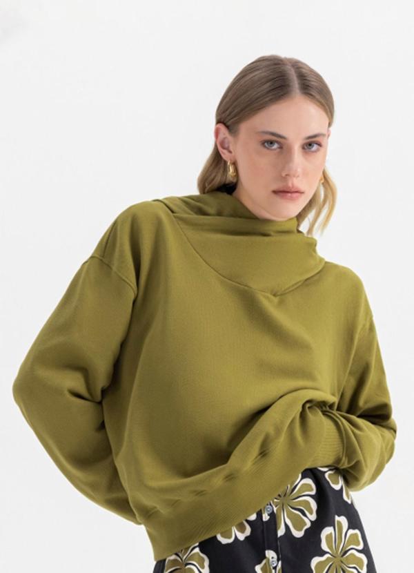 Blusão Feminino em Piquet Verde