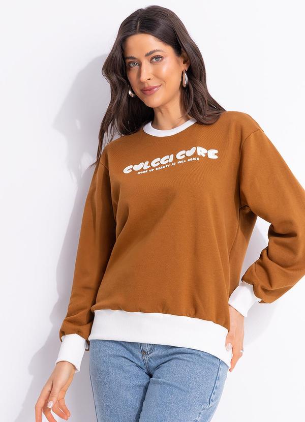 Blusão Moletom Marrom