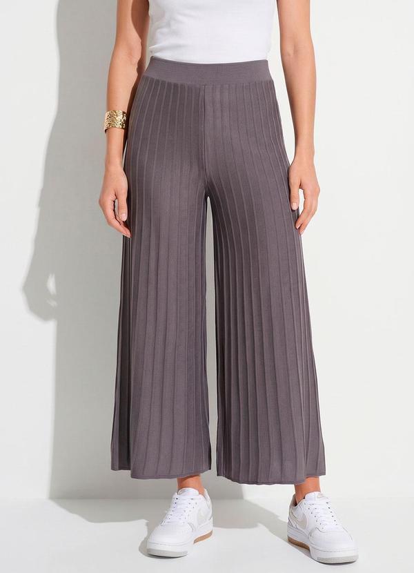 Calça Cinza Escuro em Tricô