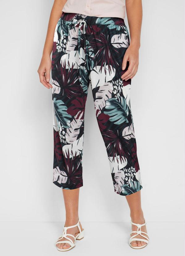 Vista 2 Calça com Bolso Folhagem Roxo bonprix bonprix