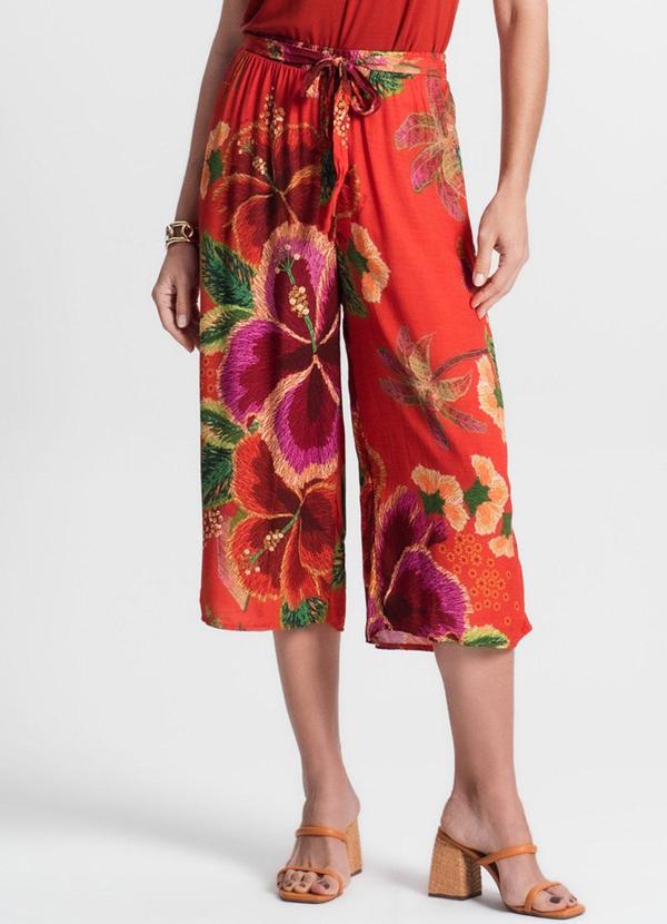 Calça Pantacourt Laranja