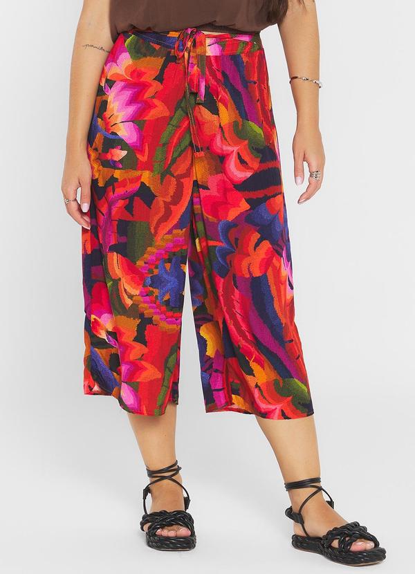 Calça Pantacourt Vermelho