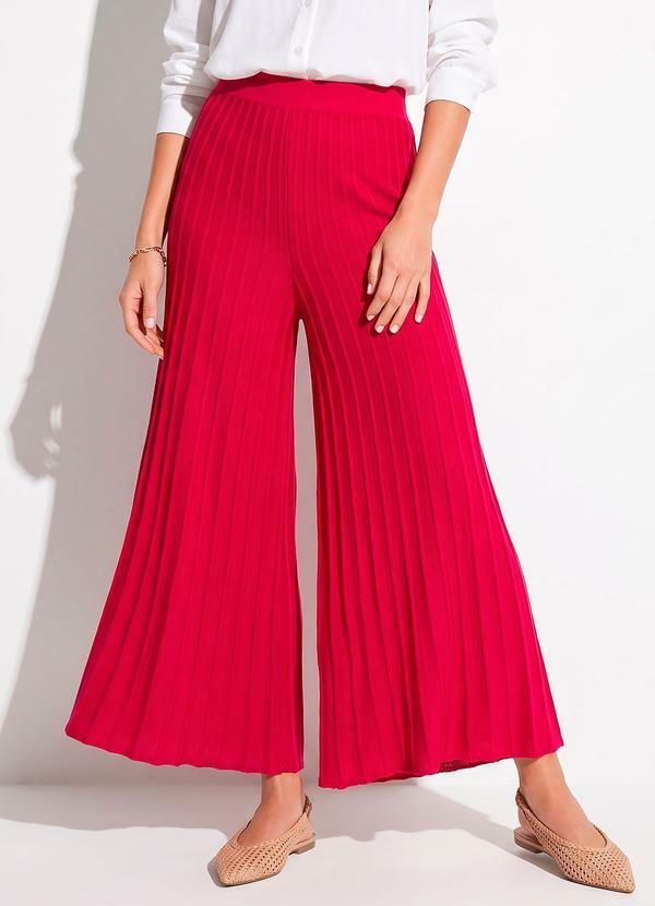 Calça Rosa em Tricô