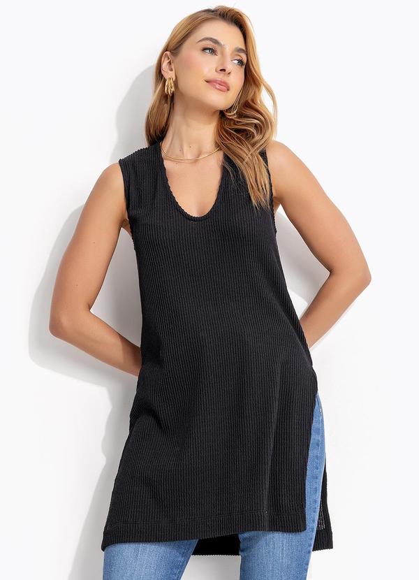 Blusa Canelada Preto
