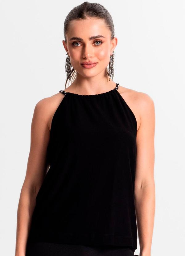 Blusa de Alça Feminina Preto