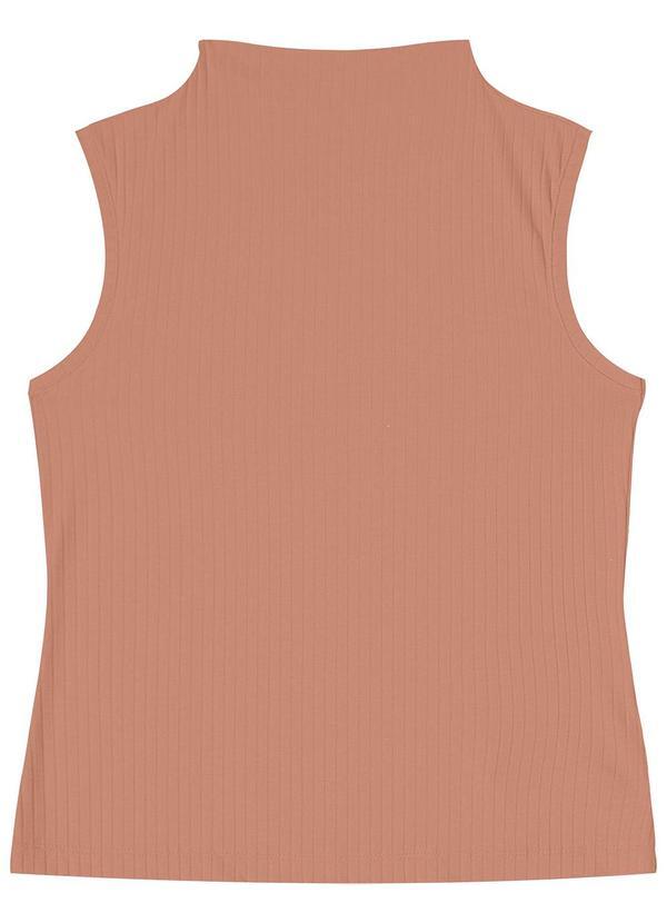 Blusa em Ribana Canelada Marrom