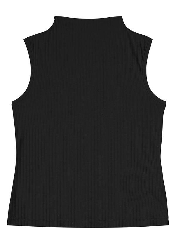 Blusa em Ribana Canelada Preto