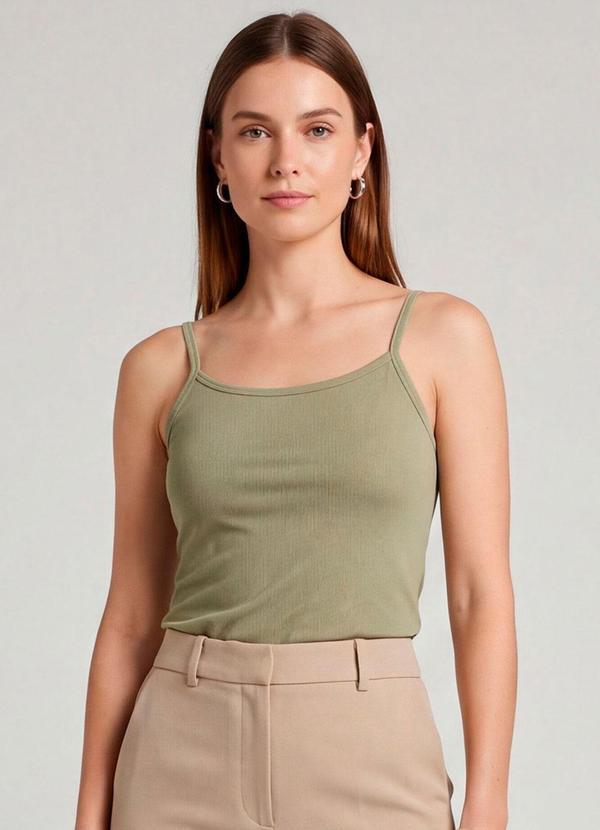 Blusa Feminina com Alça Fina Verde
