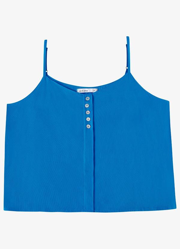 Blusa Feminina de Alça Decote em V Azul