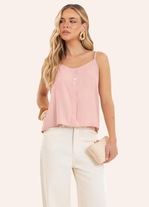 Blusa Feminina de Alça Decote em V Rosa