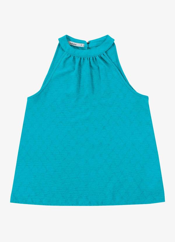 Blusa Feminina de Alça Lisa Azul