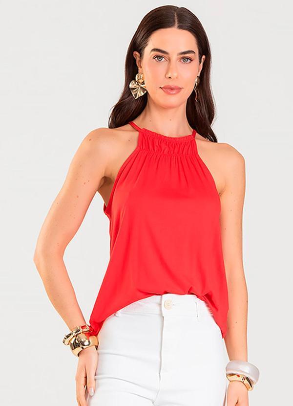 Blusa Feminina de Alça Vermelho